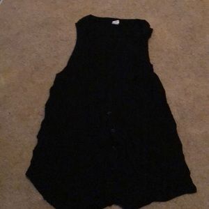 Black button up tank
